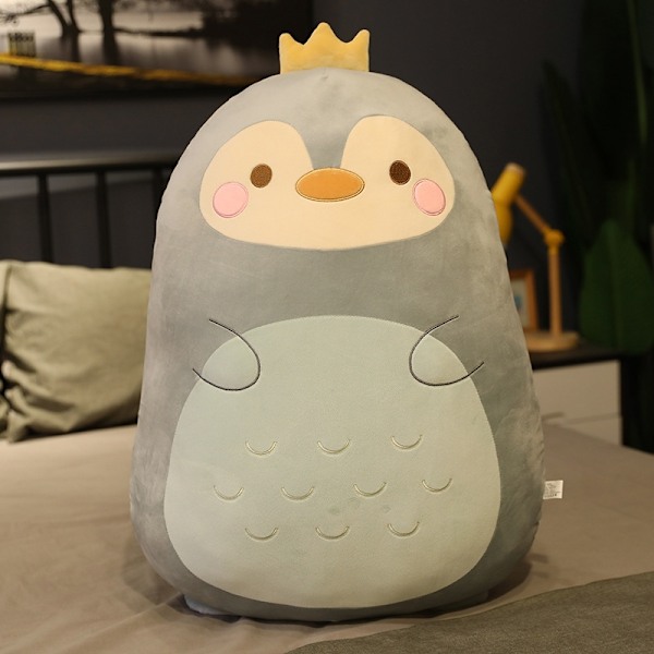 Squishmallow Pute Dukke Kawaii Dyr Fet Dinosaur Pute Plysj Enhjørning 80 cm pingvin penguin 60cm