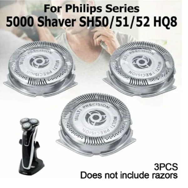 3 udskiftningsbarberhoveder til Philips Series 5000 barbermaskiner