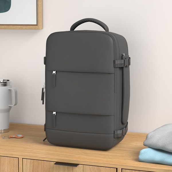 Suuri matkareppu naisille ja miehille, lentolaukku, vedenpitävä vaellusreppu ulkoiluun, rento päiväreppu Small classic black