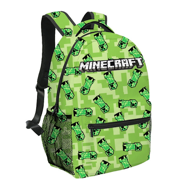 Minecraft Skoletasker til Grundskole- og Gymnasieelever, Børnerygsække, Stor Kapacitet, Komfortable og Let at Bære E