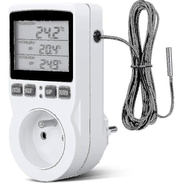 Digital / Varme- og Køletermostat Stikkontakt LCD Temperaturregulator, 230V til Drivhus Temperaturregulator / Terrarium Termostat (Stikkontakt)