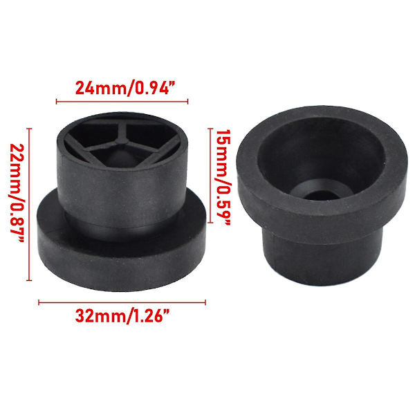 4x Gummi-Motorhuvsgummi Grommet Pufferhållare Bussningar Stoppdyna 31293164 För Volvo C30 S40 V50 C70 V70 S80 2.0 Tdci Dieselmotor Fn9u2612