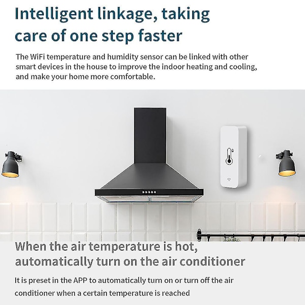 3x Tuya Wifi Temperatur- og Fuktighetsensor Innendørs Termometer Hygrometer SND