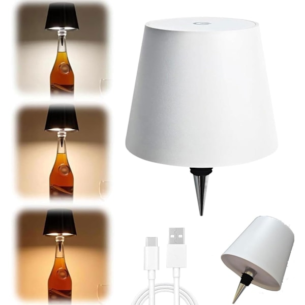 Langaton LED-viinipullon valo (valkoinen) Valkoinen Vitt Vitt