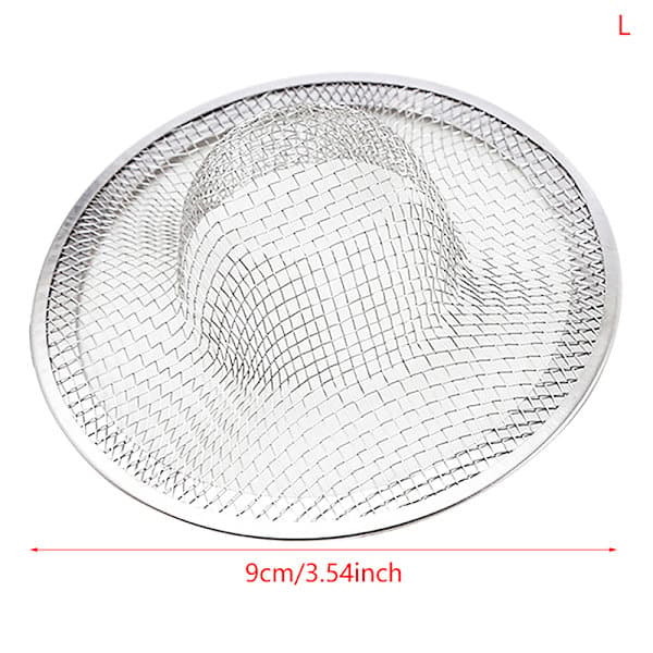 2 stk Rustfritt Stål Baderomsavløpsfilter Dusjhårfanger Sølv 9CM 9CM