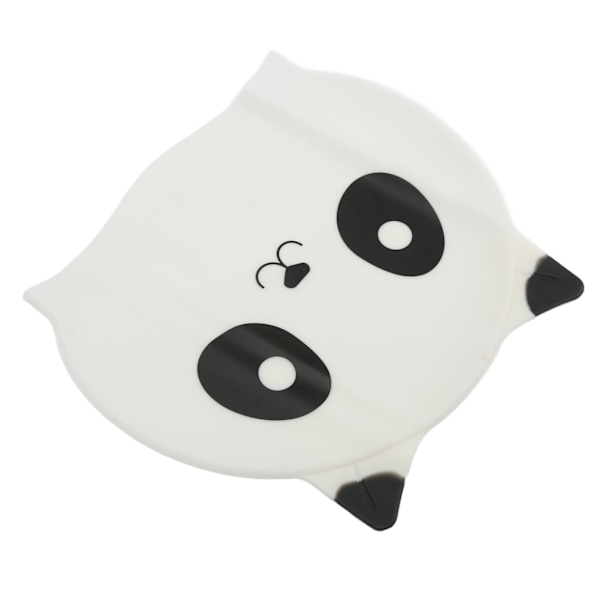 Animerade djur Barn Silikonbadmössa 3D hörselskydd Badmössa för kort långt hår Pojkar Flickor Vit panda 0.2