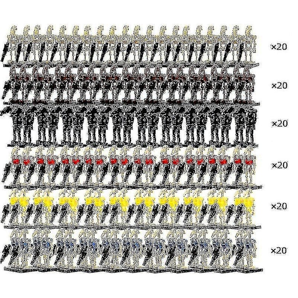 120 kpl Super Taistelu Droidit ja B1 Taistelu Droidit Armeija Tähtien sota Minifiguurit Rakennuspalikat Actionlelut