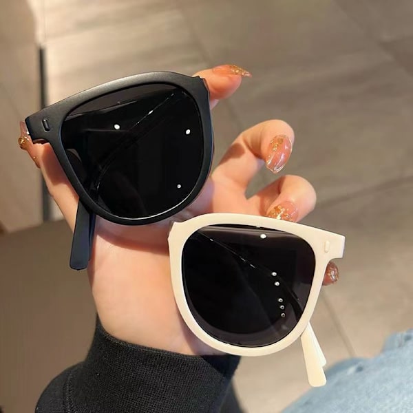 Foldbare solbriller UV400 beskyttelse - Polariserede køre- og udendørs unisex solbriller til mænd/kvinder, antirefleks letvægts klassiske stilarter Agate brown