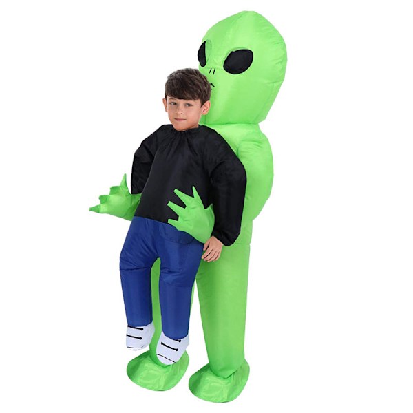 Alien Ilmapuku Halloween Cosplay - Kapea Takki Cloak style Children (120-145cm)