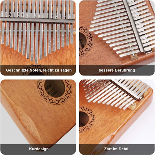 Professionel Kalimba Tommelfingerklaver 17 Tangenter Tommelfingerklaver, Gaver