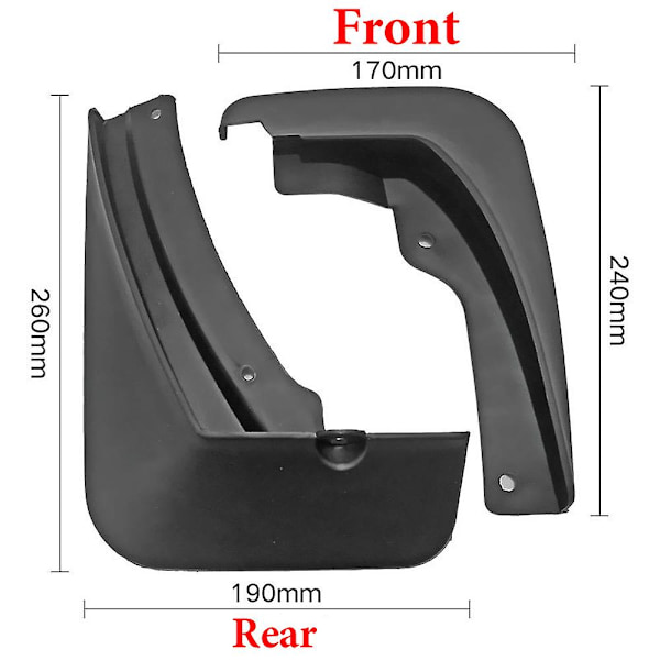 4x Bilskärmar för Skoda Octavia A7 5E 2013-2018 Mudflaps Stänkskydd Mud Flap Mudguards Fender Fram Bak Car-styling