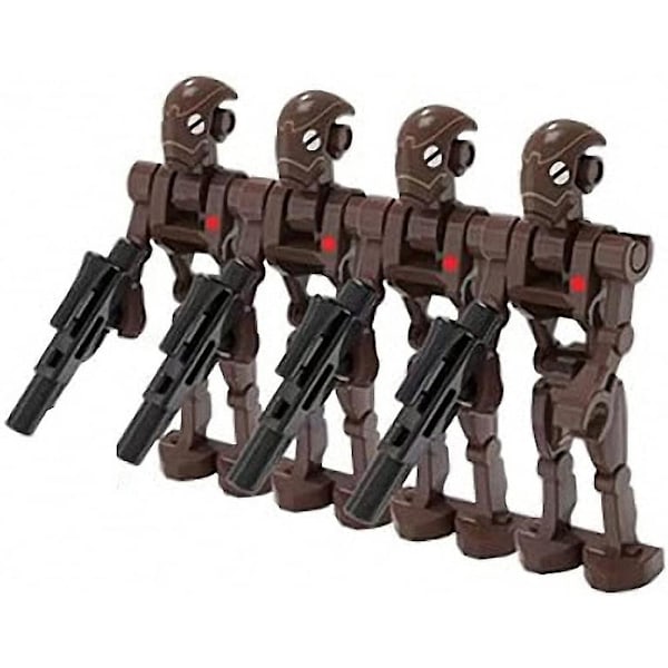 28-pakning stridssoldater, generaler og droider med våpen Minifigursett, byggeklosser actionfigurer leketøy barn