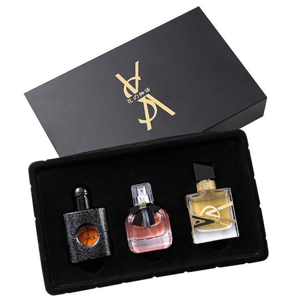Parfym presentförpackning, omvänd Paris Black Opium Doft för kvinnor i tre set, 3*30ml-A