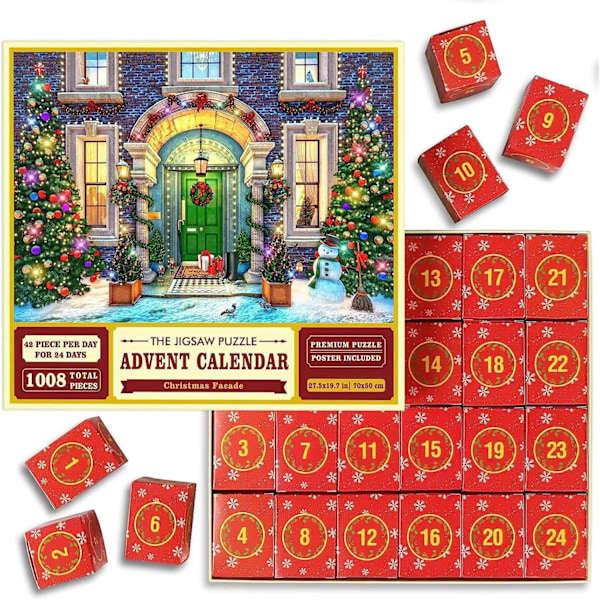 Joulukalenteripalapeli, Adventtikalenteri 2024 Joulupalapeli, Joulukalenteripalapeli 1000PCS, Aikuisille ja lapsille