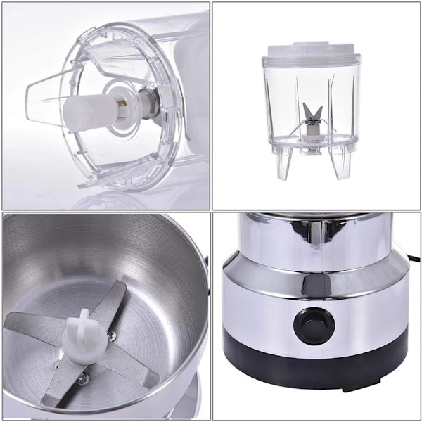Elkaffe Kök Flakes Bönor Örter Granulat Kvarn Silver silver 10.5*17cm