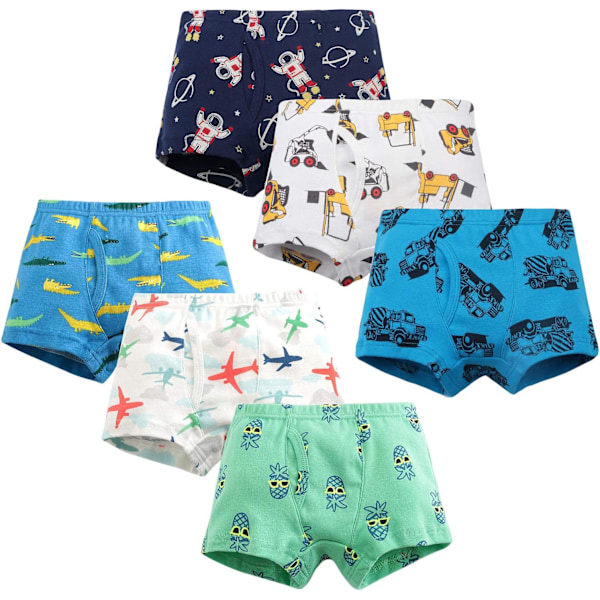 Adorel Pojkar Bomulls Boxer Kalsonger Underkläder 6-Pack Maskintvättbar[JR] Maskinen 9-10 år
