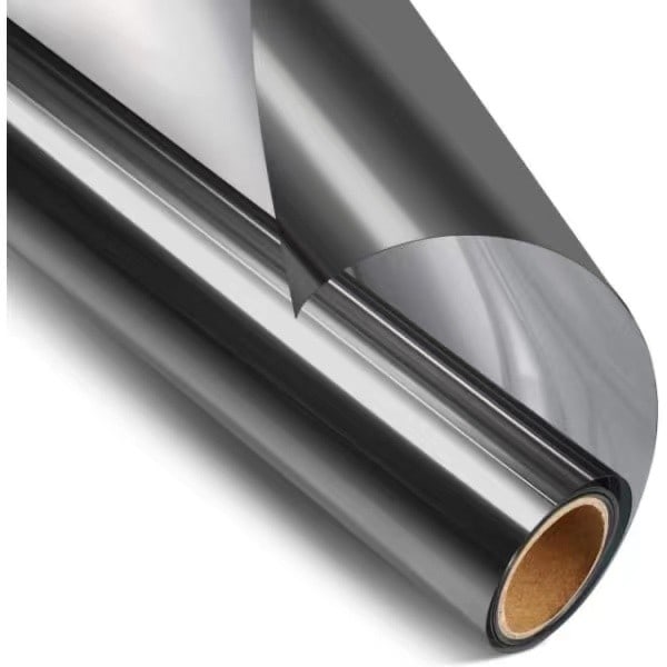 Yksisuuntainen peiliikkunafilm Auringonsuojakalvo - spot sales Musta-hopea Black-silver 50x200 cm