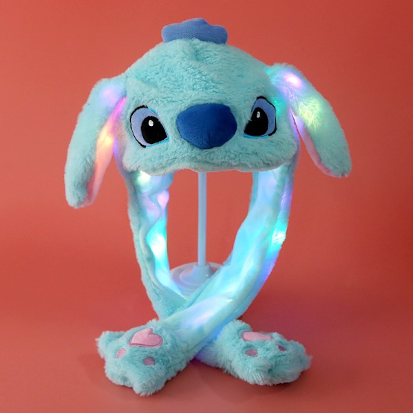 Plush og varm kaninlue med LED-lys, hoppende lue Luminous Panda Hat