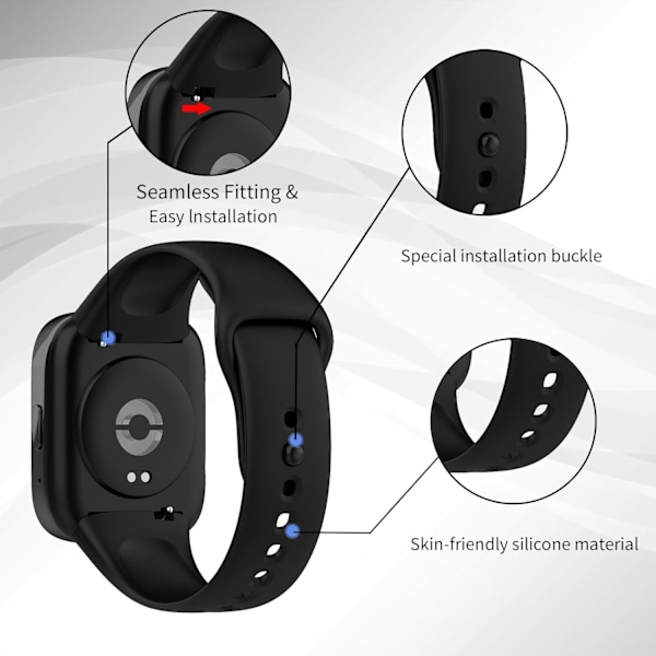 6 stk armbånd kompatibel med Xiaomi Redmi Watch 3 Active, Xiaomi Watch udskiftningssilikonbånd farverige bånd