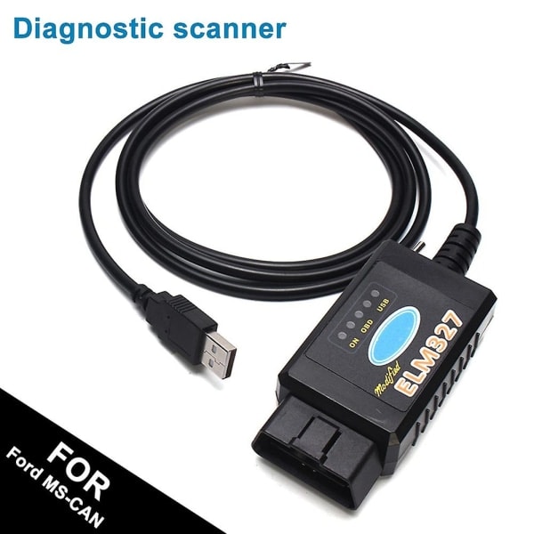 ELM327 USB OBD2 Modifierad Diagnostisk Skannerverktyg för Ford MS-CAN HS-CAN Mazda