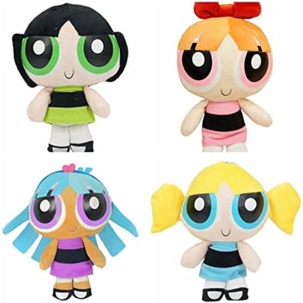 Plys 4 stk 20 cm Powerpuff Girls Plysdukke Fyldte Legetøj