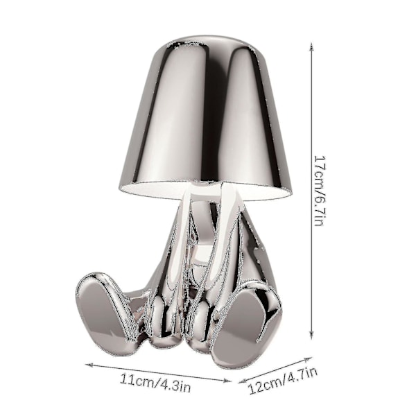 Thinker - Lampkollektion Kreativ Liten Gyllene Man Vardagsrumsbordslampa Heminredning Present