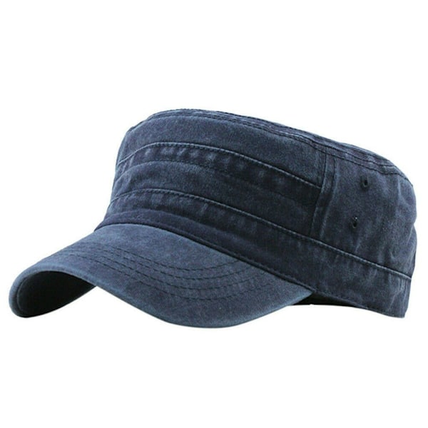 Män Kvinnor Kamouflage Arméhatt Camo Militär Kadett Combat Cap navy blue