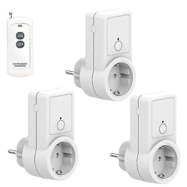 1-5x Wireless Smart Remote Control Switch Socket Power Outlet EU Plug 3PCS{JSR} 3PCS 1 remote control socket