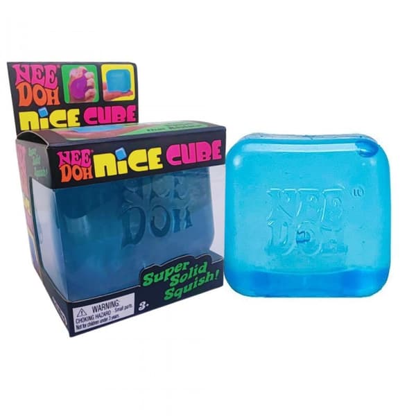 Needoh Nice Cube Stressipallo & Fidget-lelu Sininen red