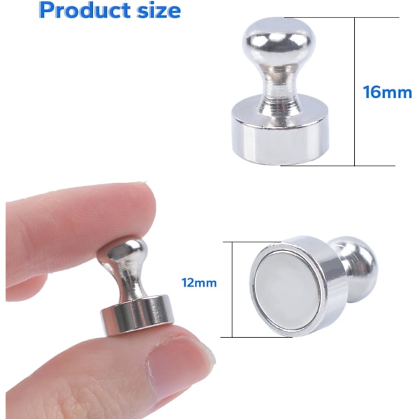 30 kpl pieniä neodyymimagneetteja jääkaappiin, valkotaululle, askarteluun, kotitoimistoon ja kouluun, hopeanväriset minimagneetit [JR] Silver 30PCS