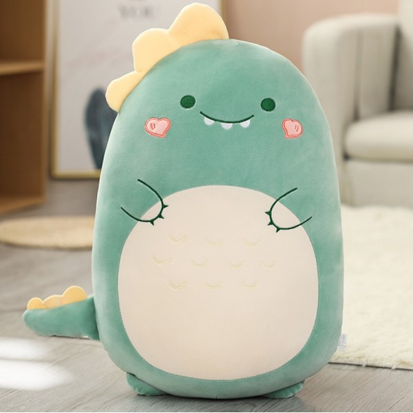 Ny 60 cm Squishmallows Plysjlegetøj Dyr Kawaii Blød Stor Pude Dinosaur