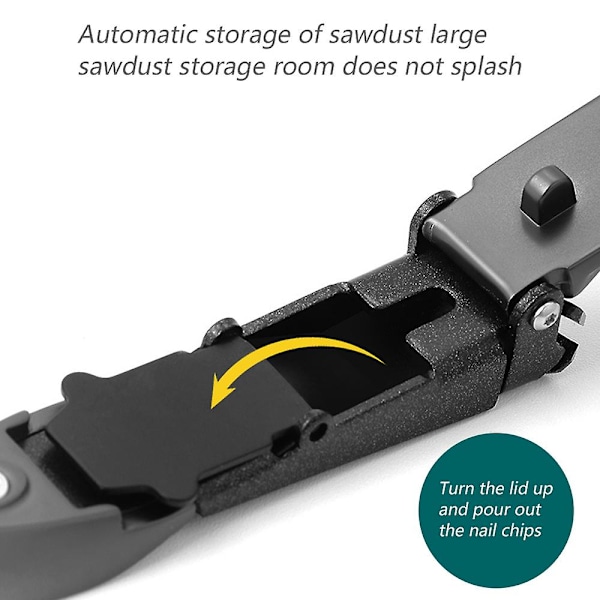 Negleklippere til mænd med opsamler - Skarpe, robuste selvsamlende negleklippere til fingernegle og tånegle - Neglepleje 1 piece