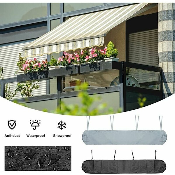 Markisöverdrag, 4,5 m terrassmarkisöverdrag Grå terrassmarkisöverdrag W