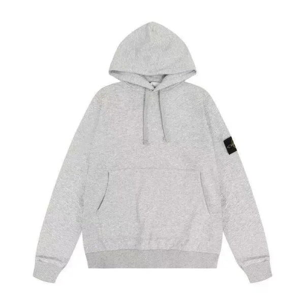 Stone Trendy American Stone Island Emblem Ren Bomuld Hoodie Mænd Kvinde High Street Løstsiddende Kapsel Hoodie Mørkegrå Mørkegrå M Mørkegrå Dark Grey Dark Grey M