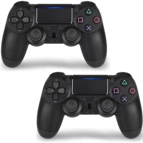 2-pak PS4-controller DoubleShock Trådløs til Playstation 4 Sort