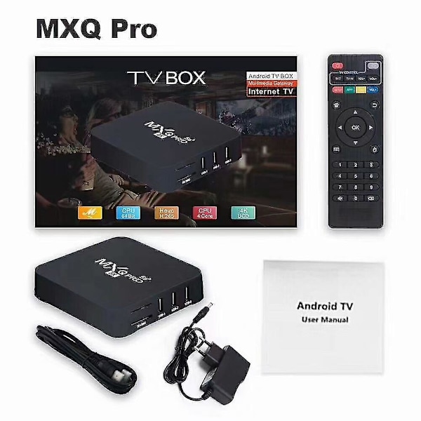 UK 2023 Ny X98q TV-boks Android 11.0 4K UHD Wifi 16GB/8GB 5G Set-top-boks HDMI5 Fjernkontroll