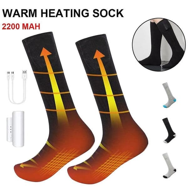 Heated Socks with Remote Control, Electric Heating Socks, Rechargeable