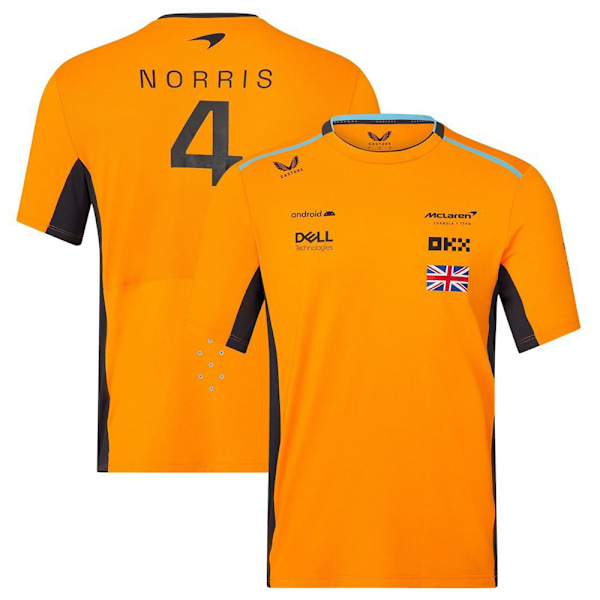 McLaren Racing F1 Lando Norris 4 T-skjorte Formel 1 Team Herre Sommer T-skjorte Topp S