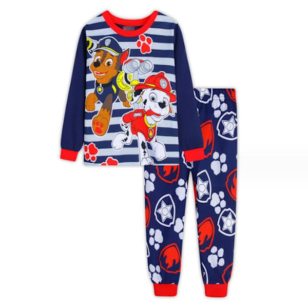 PAW Patrol Pyjamasæt Barn Langærmede Bukser Sæt Sovningstøj Marineblå navy blue 100cm