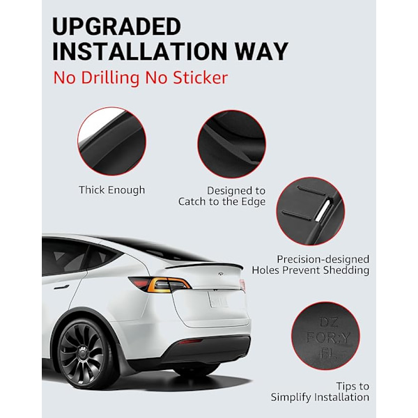 Passar Tesla Model Y Stänkskydd 4st Anti-Stänk Vinterfordon Stänkskydd Sediment Skydd Behöver Inte Borra Hål