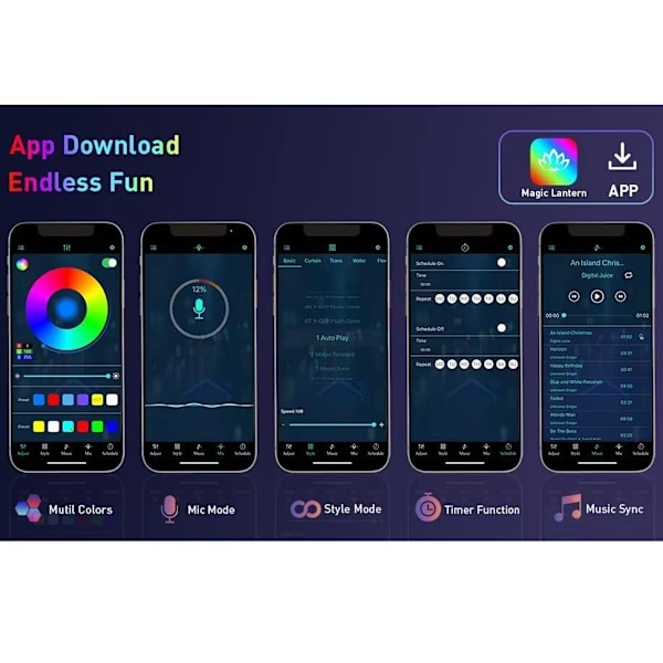 Kuusikulmainen Ljus 8 Paketti LED Seinäpaneelit RGB Pelivalo