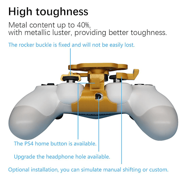 Spillracingratt Mini Styringskontroller for Sony Playstation PS4 3D-trykte Tilbehør