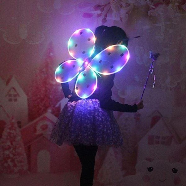 Lysende LED Fluffy Skjørt for Jenter Lagdelt Ballett Dans Plissert Skjørt for Bursdag Green