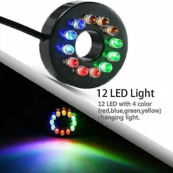 15W 800L/H Springvandspumpe Teichpumpe Vandspilpumpe Havepumpe Pumpe Springvand Med 12 LED
