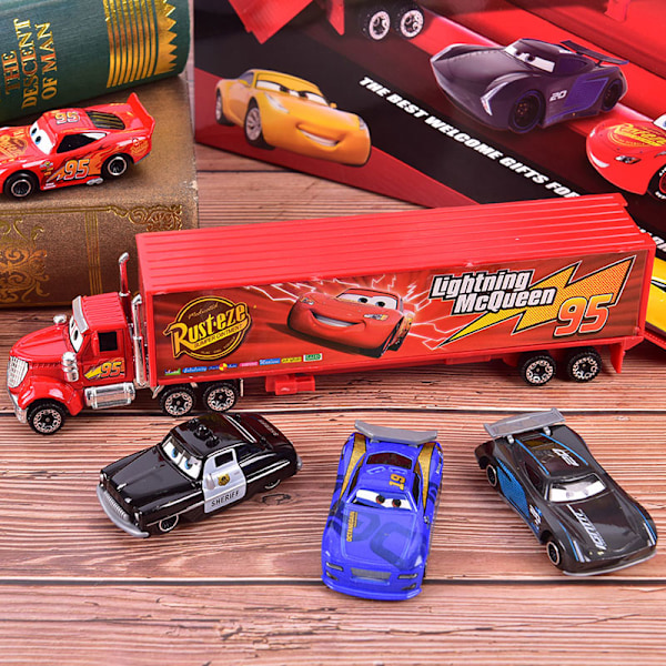 7 stk Biler Lightning McQueen Lastebil Diecast Metall Bilmodell