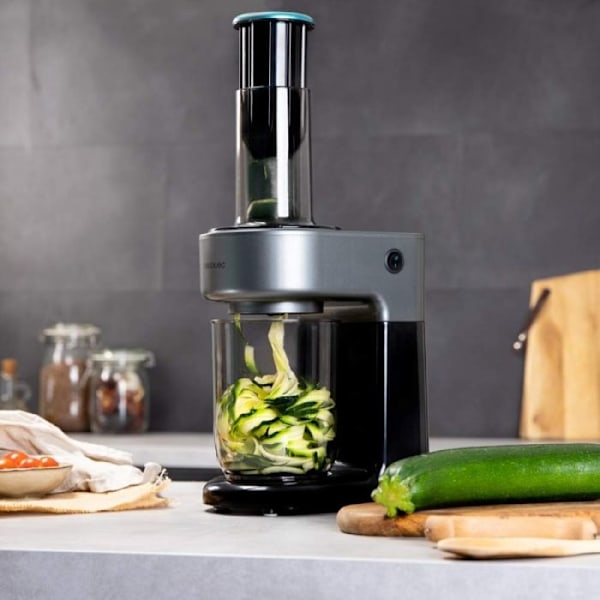 SpiralChef 400 Foodprosessor - CECOTEC - Rivejern - Svart - 80W - Pulsfunksjon - 4 Blader i rustfritt stål Svart