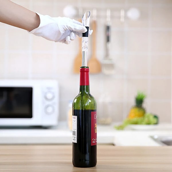 4-pack vinkylare i rostfritt stål med vinkylningsstav med luftningsfunktion