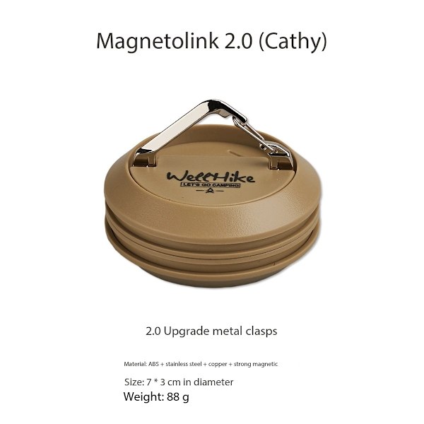 Bil sugkopp utomhus bil baldakin sugkopp bil tak tält fast krok stark magnetisk sugspänne Khaki