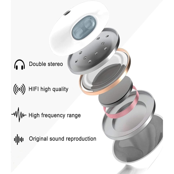 In-ear-hörlurar, trådbundna högupplösta subwoofer-hörlurar, volymkontroll, brusisolering, kompatibel mikrofon