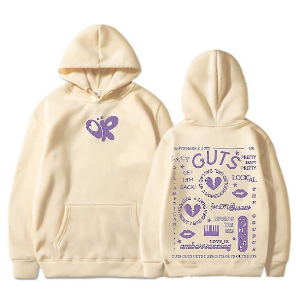 Guts Olivia Rodrigo Hoodie Höst/Vinter - Perfekt Khaki Khaki S